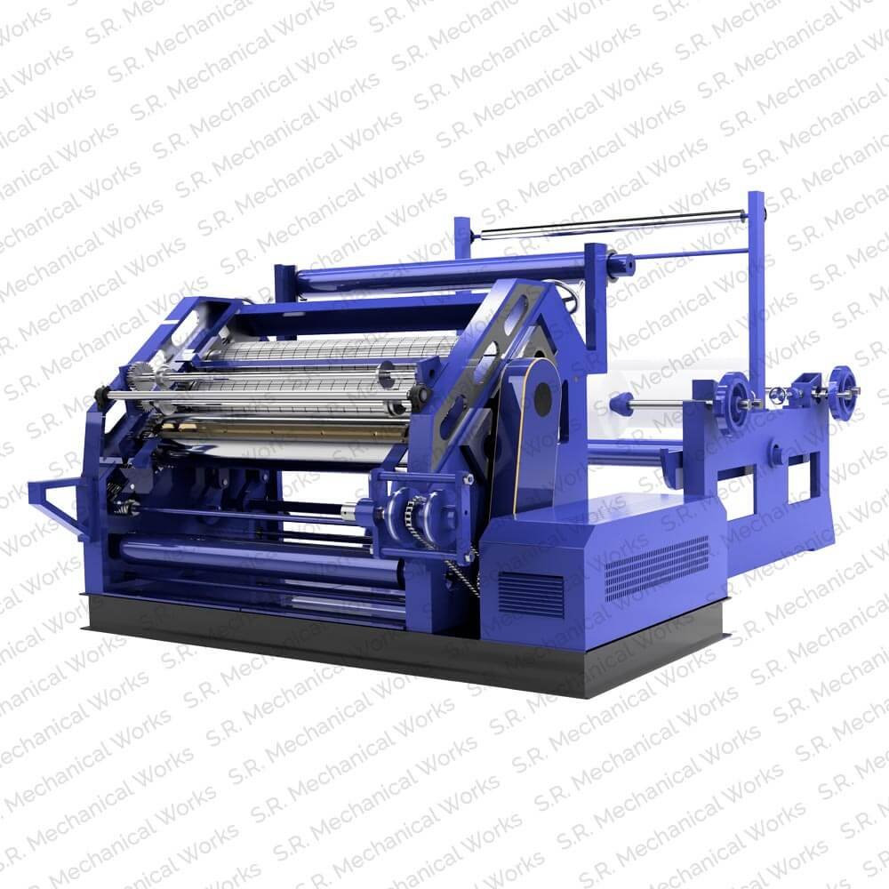 High Speed Bearing Mounted Oblique Type Corrugation Machine (with hydraulic pressure & gum roller)